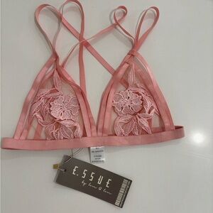 Love Pink coral Floral Lace Sheer Bralette